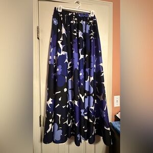 Cato White and Blue Maxi  Skirt - NWOT